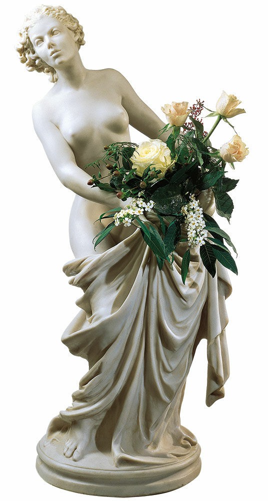Statuette "Flora Donata" (with vase insert), artificial marble by Roman Johann Strobl