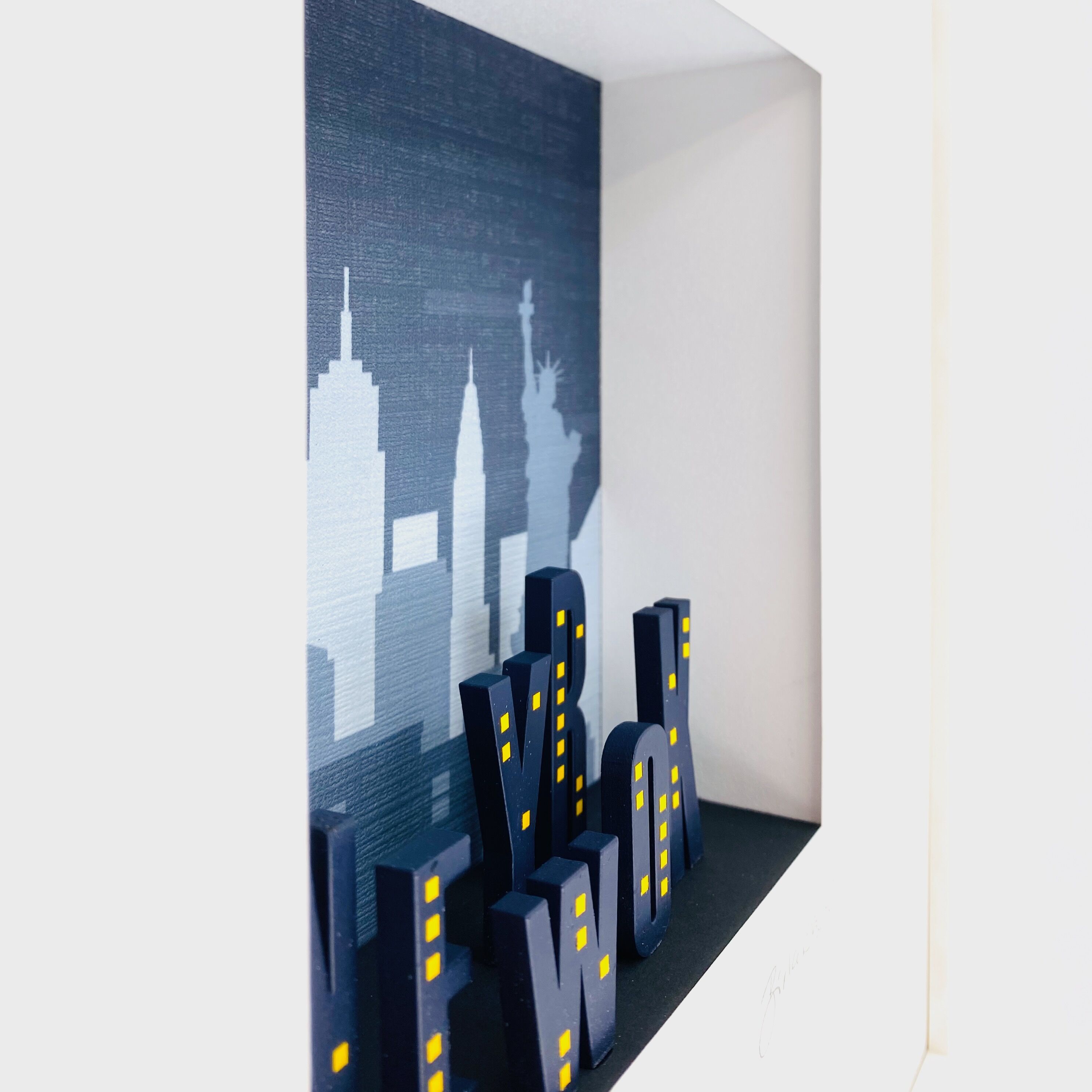 Tableau 3D : « New York – horizon typographique » de Ralf Birkelbach