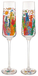 2 Sektgläser mit Künstlermotiven "My New York City" im Set