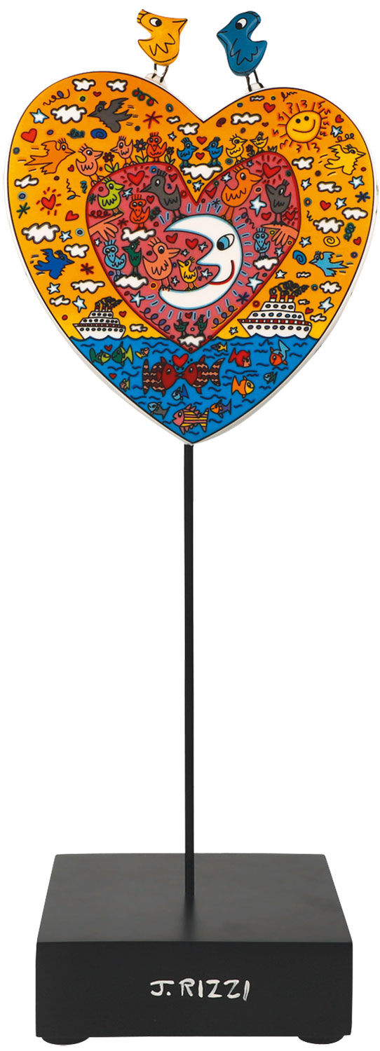 Cœur en porcelaine « La romance de la mer » de James Rizzi