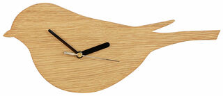 Wall clock " BirdClock", version in natural oak by Raumgestalt