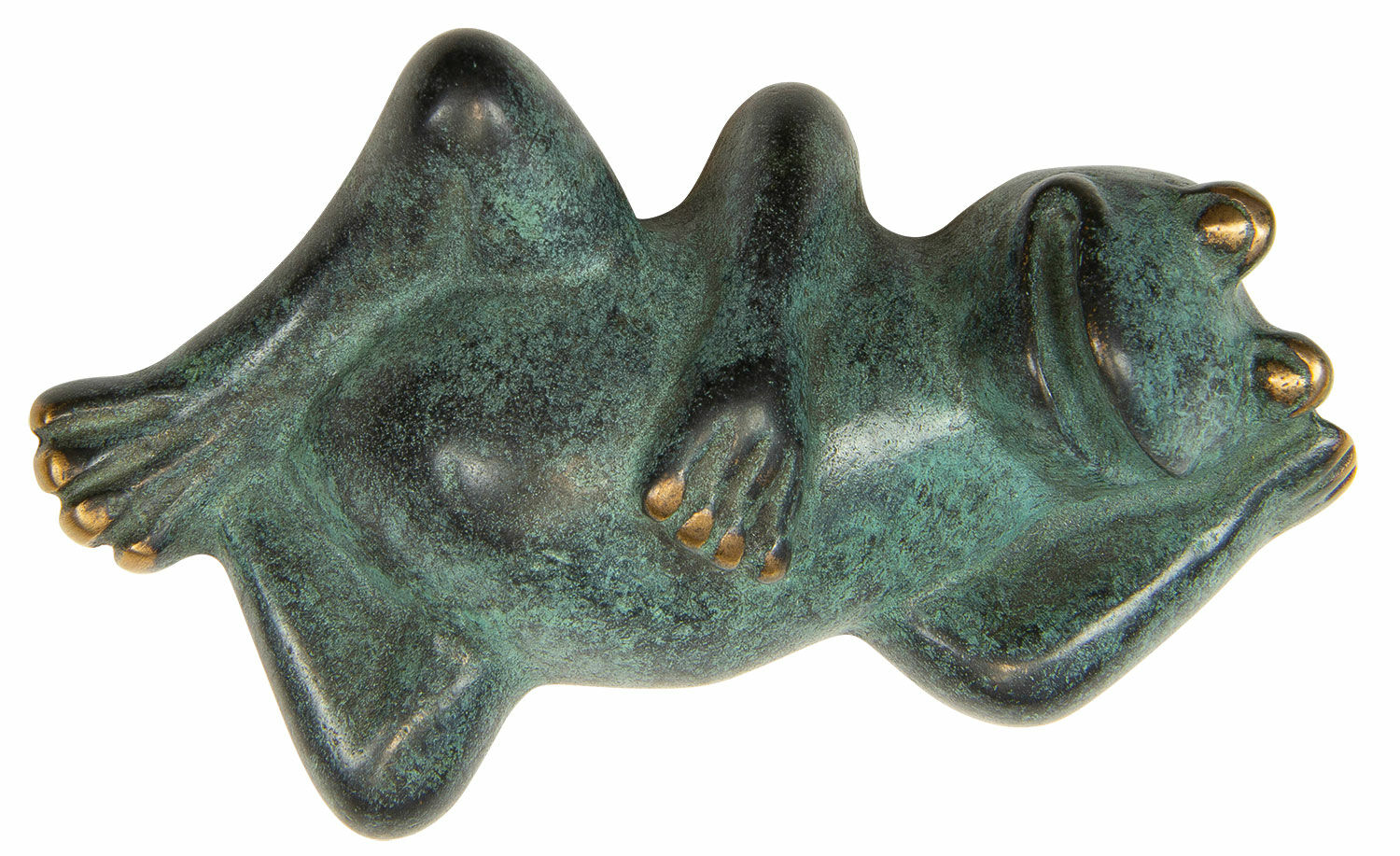 Sculpture "Lucky Frog", bronze by Herbert Fricke