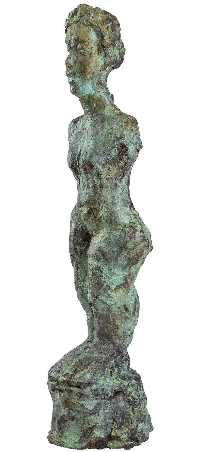 Skulptur "Lille nøgen figur", bronze af Karl Manfred Rennertz