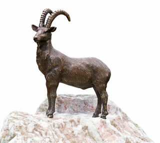Garden sculpture "Ibex" (version with stone)