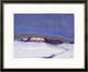 Bild "Hülltoft Hof (im Winter)", Version schwarz-silberfarben gerahmt von Emil Nolde