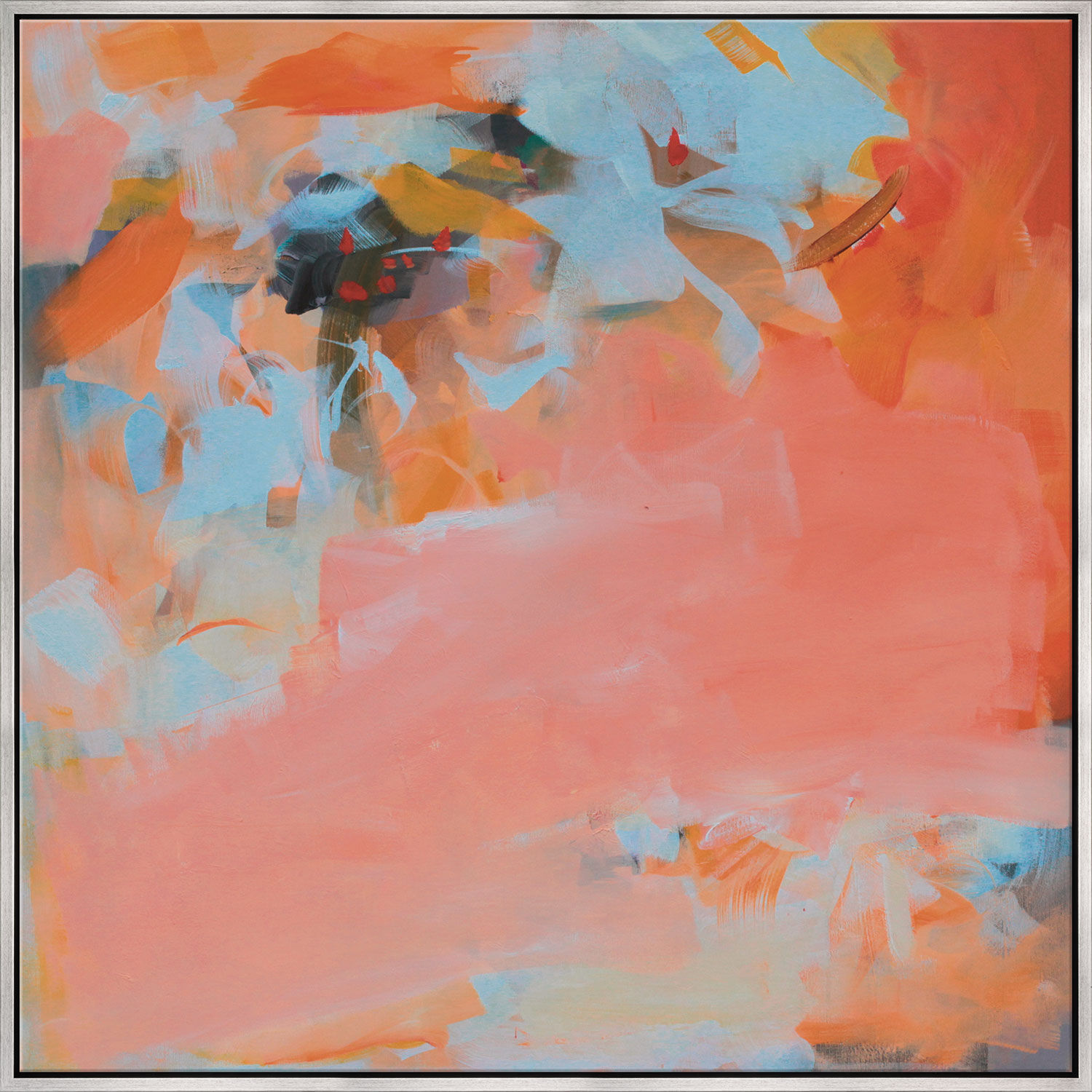 Bild "Waiting for Summer" (2020) (Original / Unikat), gerahmt von Ute Laum