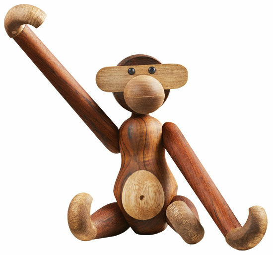 Figurine en bois "Monkey" (petite, hauteur 20 cm) von Kay Bojesen