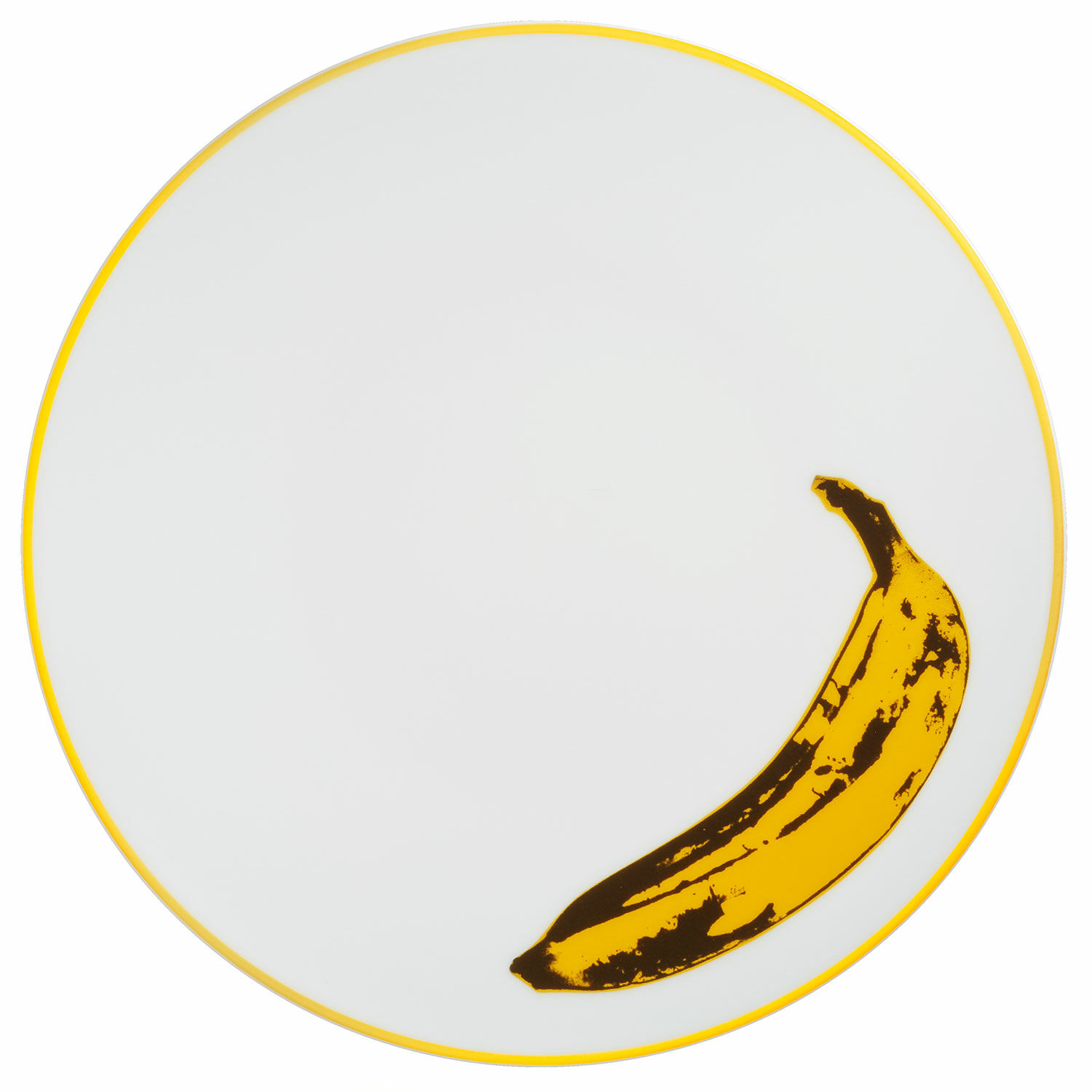 Assiette en porcelaine "Banane" von Andy Warhol