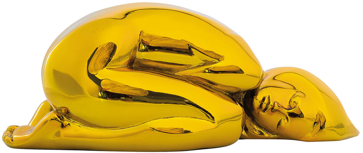 Skulptur "Der Traum", Version in Kunstguss Metallic-Gold von SIME