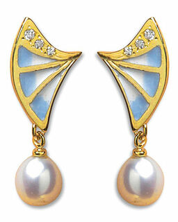 Stud earrings "Art Deco" by Georg & Hans J. Müller