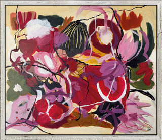Obraz „Garden Whispers Series No. 4“ (2024) (originál / jedinečný exemplář), zarámovaný