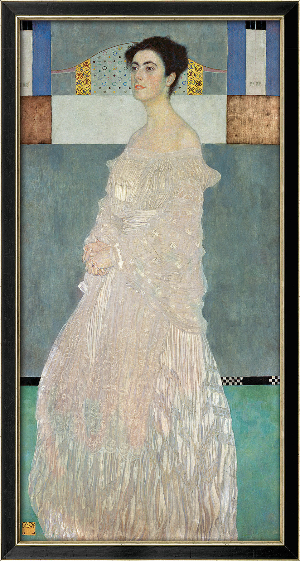 Bild "Margarethe Stonborough-Wittgenstein" (1905), gerahmt von Gustav Klimt