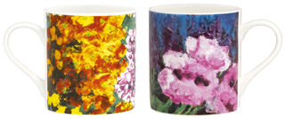 2 Becher mit Künstlermotiven "Noldes Garten" im Set, Porzellan