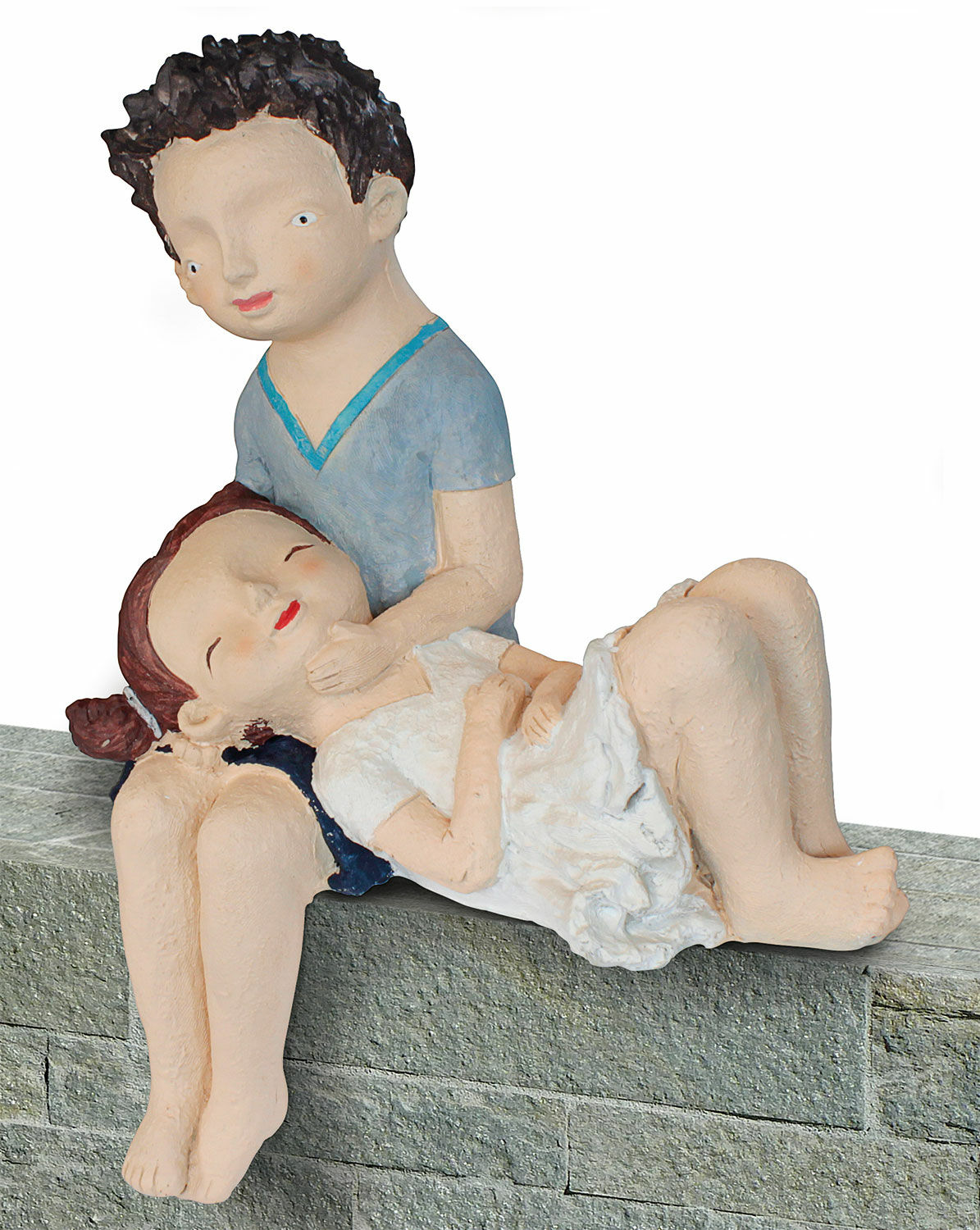 Sculpture de jardin "Couple de poseurs d'étagères Emma et Paul"