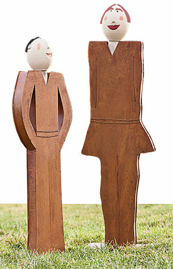 Set of 2 garden sculptures "Paul & Paula" by Susanne Boerner