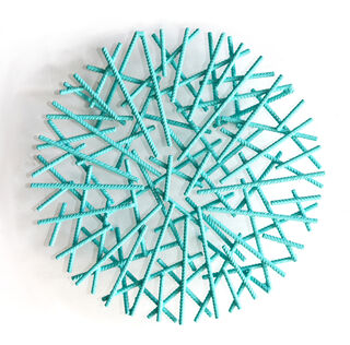 Oggetto da parete "Maze Round Sky" (2025) (Pezzo unico)