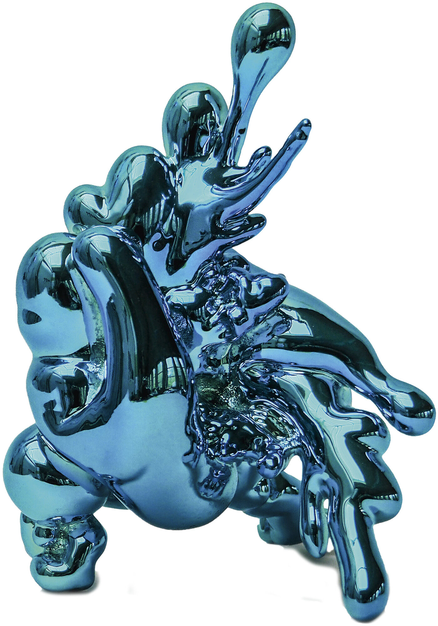 Skulptur "Implosion 18 #1 (blau)" (2014) von Ulrike Buhl