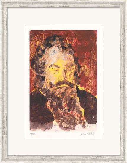 Bild "Johannes Brahms" (2012), gerahmt von Armin Mueller-Stahl