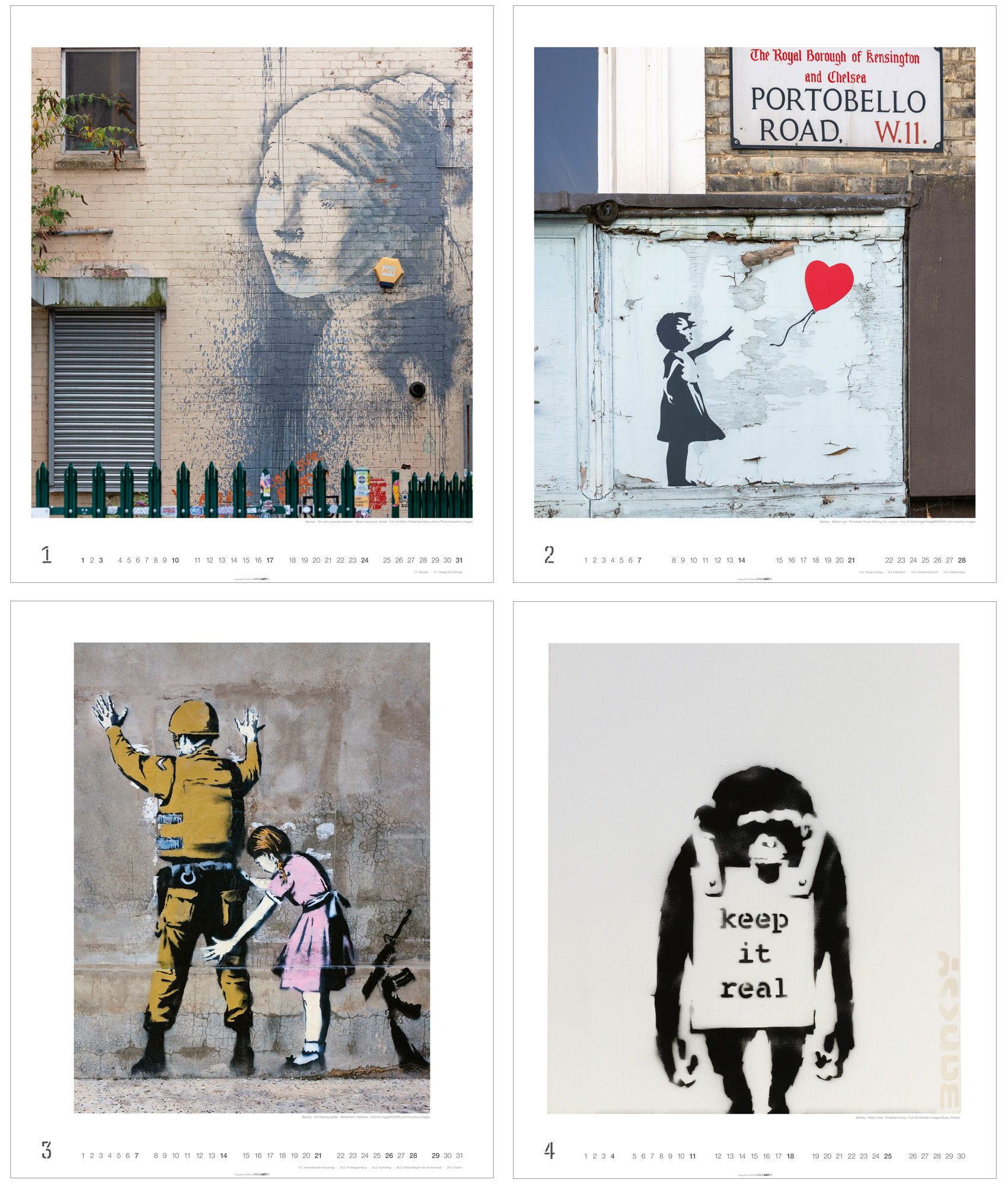 Konstnärskalender 2027 av Banksy