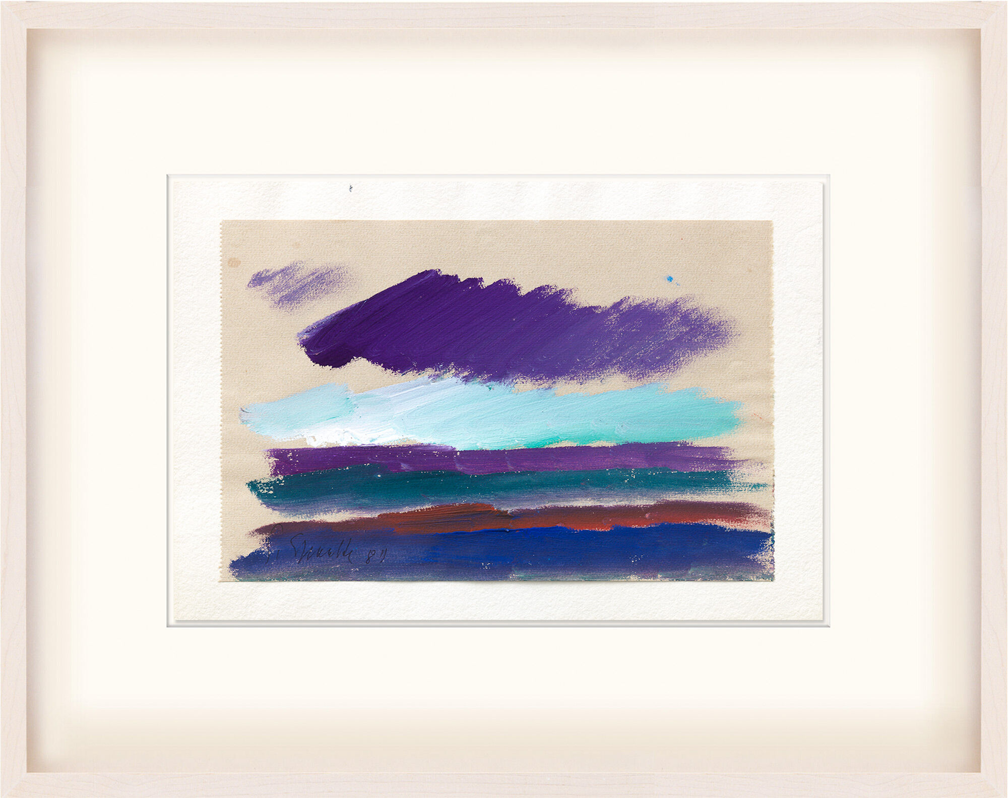 Tableau "Les séquences de couleurs créent un paysage" (1987) (Pièce unique) von Siegward Sprotte