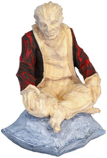 Skulptur "Denkpause" (Original / Unikat), Holz handbemalt