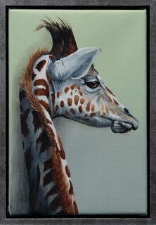 Picture "Series Animal Portrait I Giraffe" (2022) (Unique piece)