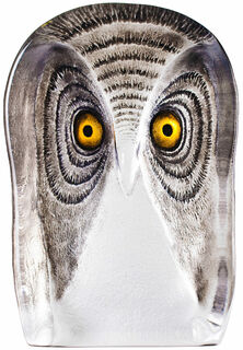Glass object "Owl", large version by Mats Jonasson
