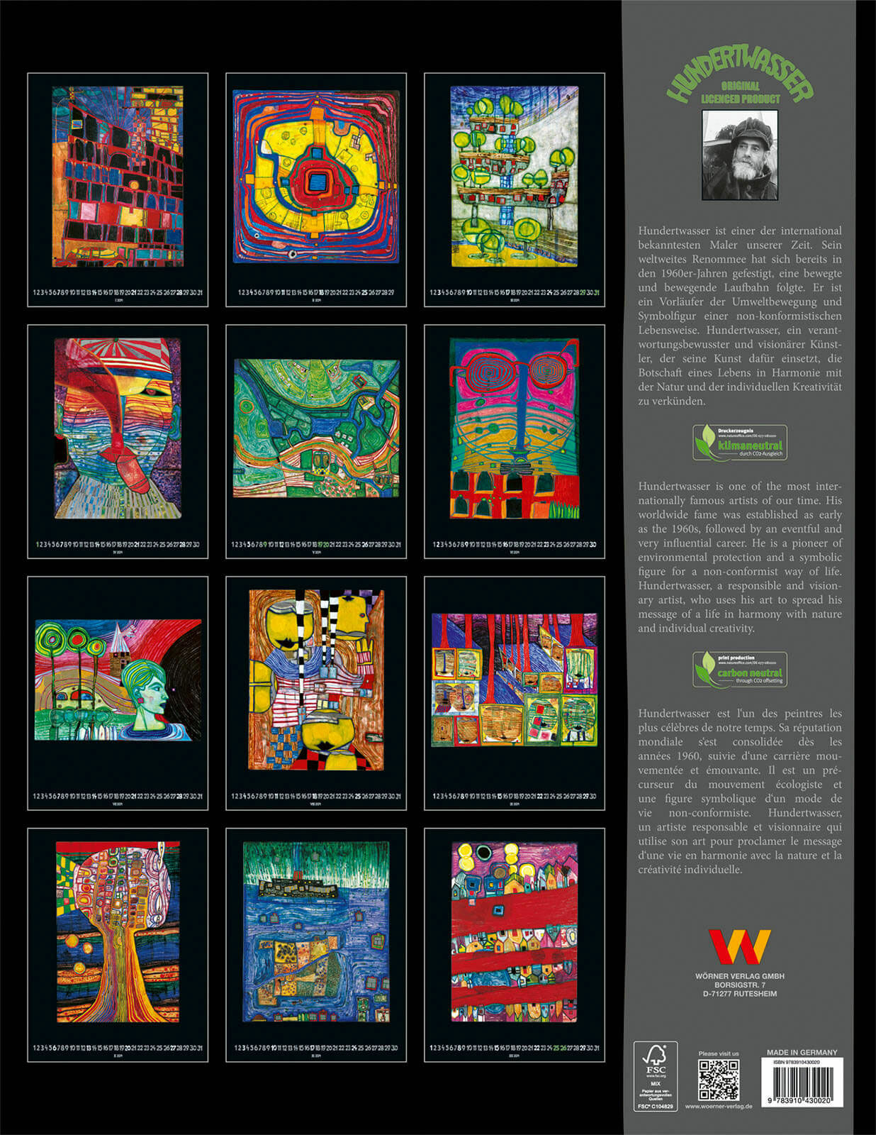 Künstlerkalender 2024 von Friedensreich Hundertwasser